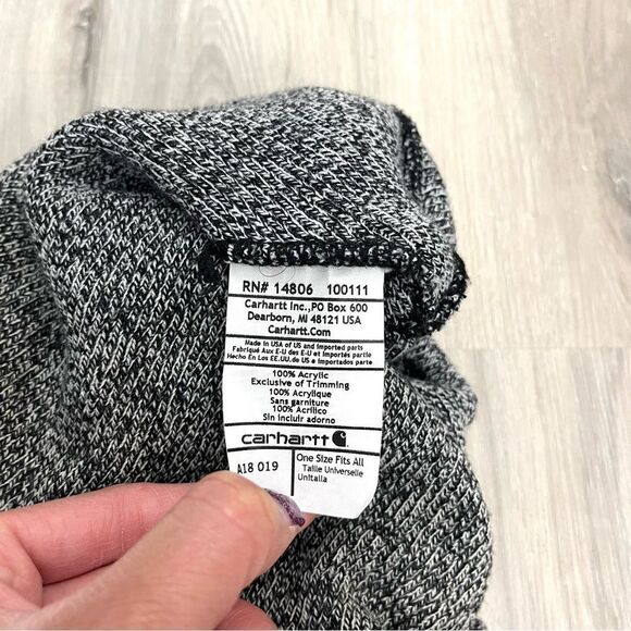 Carhartt Hat Men’s OS Gray Heathered Knit Beanie - Picture 3 of 3